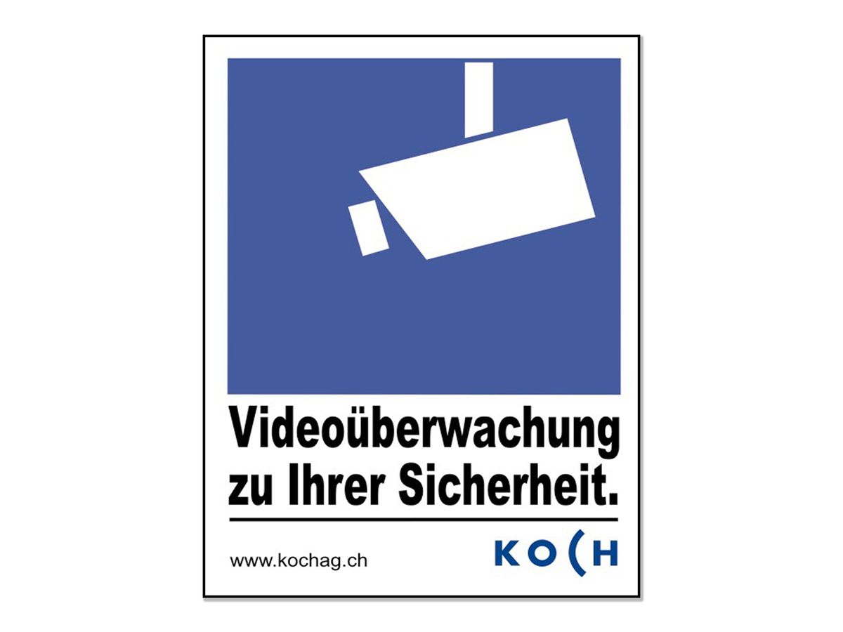 Etikette Videoüberwachung deutsch