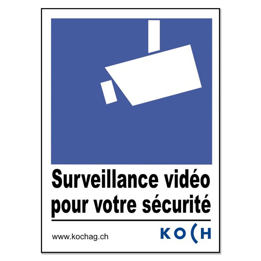 Etikette Videoüberwachung französisch