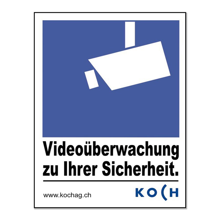 Etikette Videoüberwachung deutsch