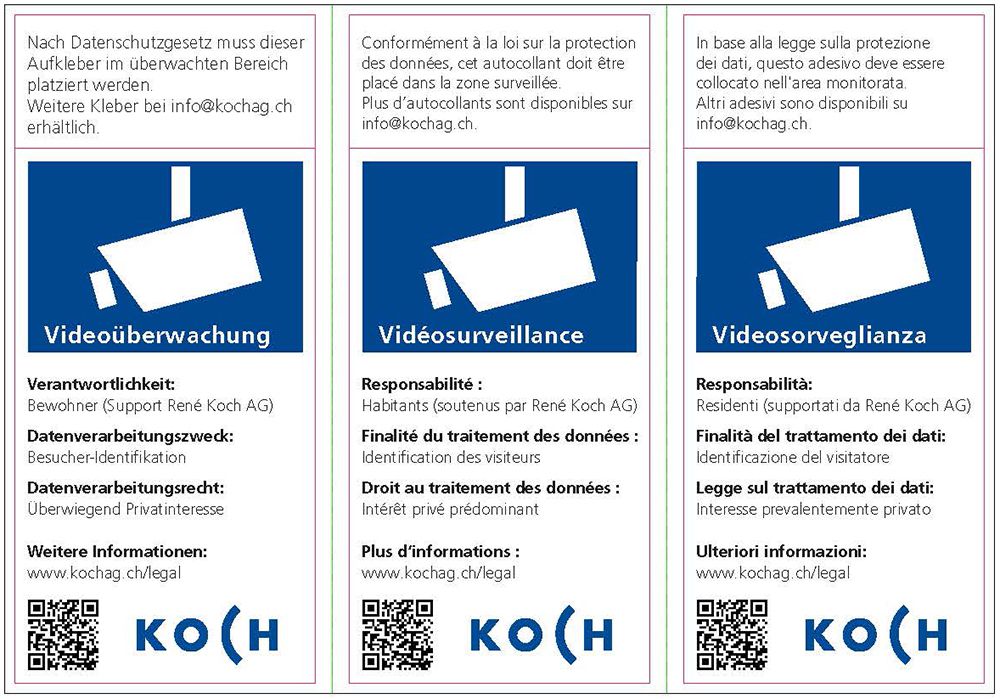 Etiquettes "protection des données" KochCloud