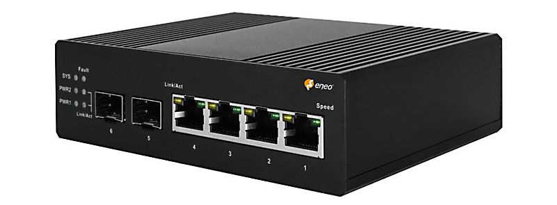 Gigabit Switch Industrie, managed 4-PoE Port NSMI-4004M0A